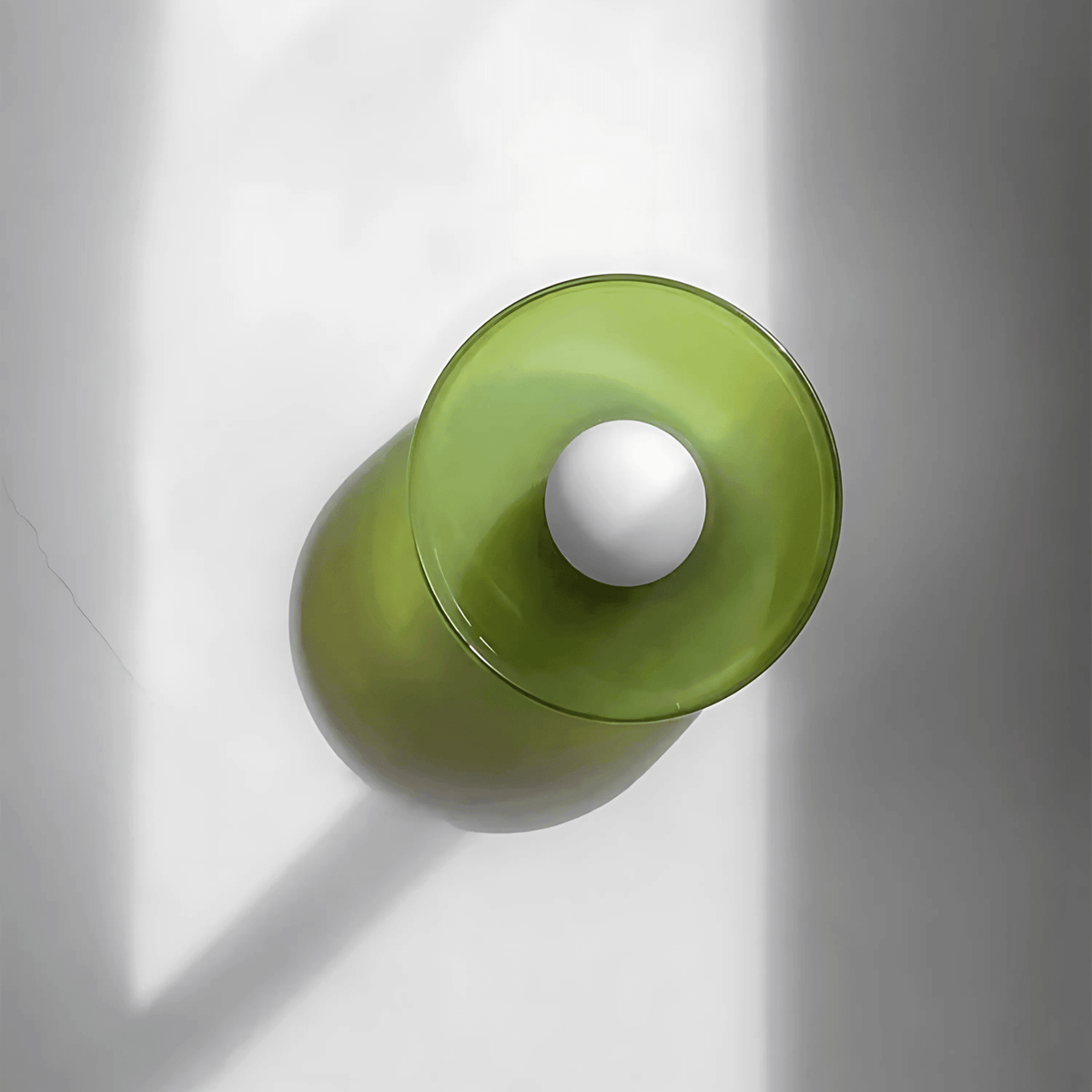 Applique ou plafonnier rond en verre brillant