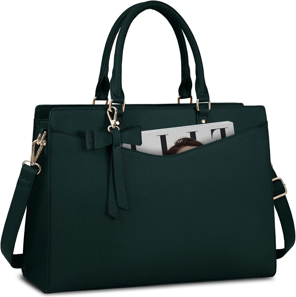 Sac cabas pour ordinateur en cuir PU déperlant