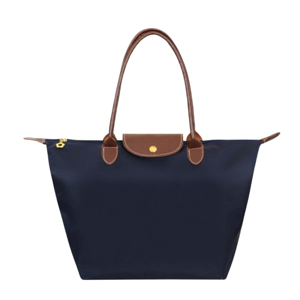 Sac cabas en nylon déperlant avec finitions en cuir