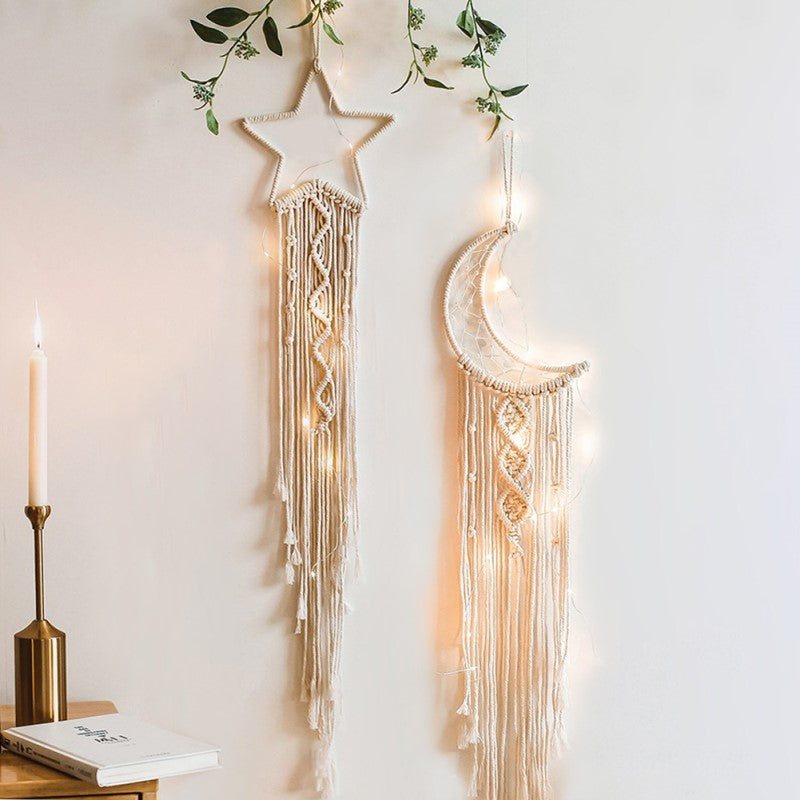 DreamWeaver Macramé - Décoration Murale Lumineuse