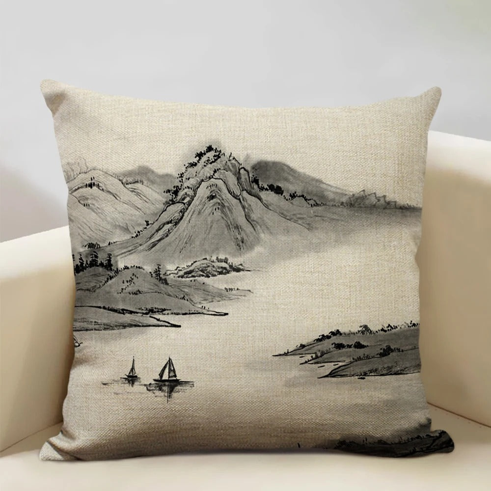 BeauRêve - Housse de Coussin Mont Fuji 45 x 45 cm