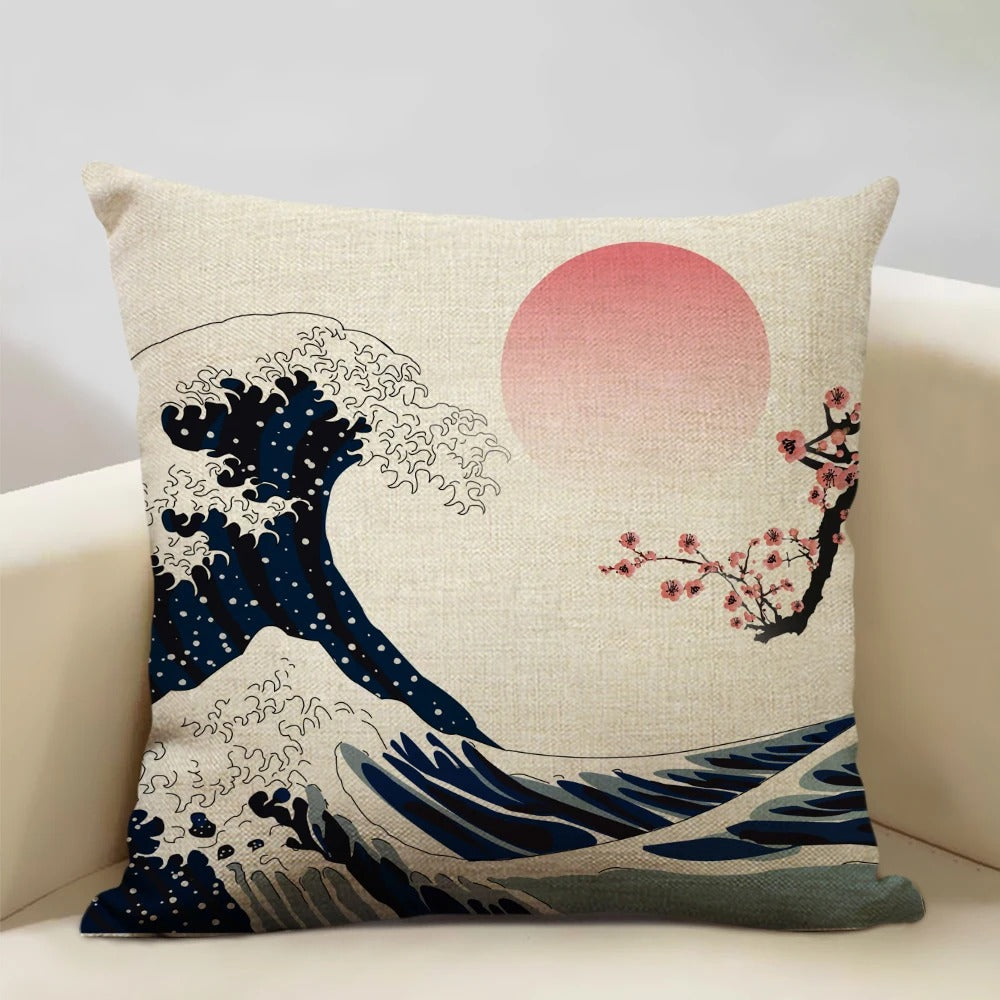 BeauRêve - Housse de Coussin Mont Fuji 45 x 45 cm