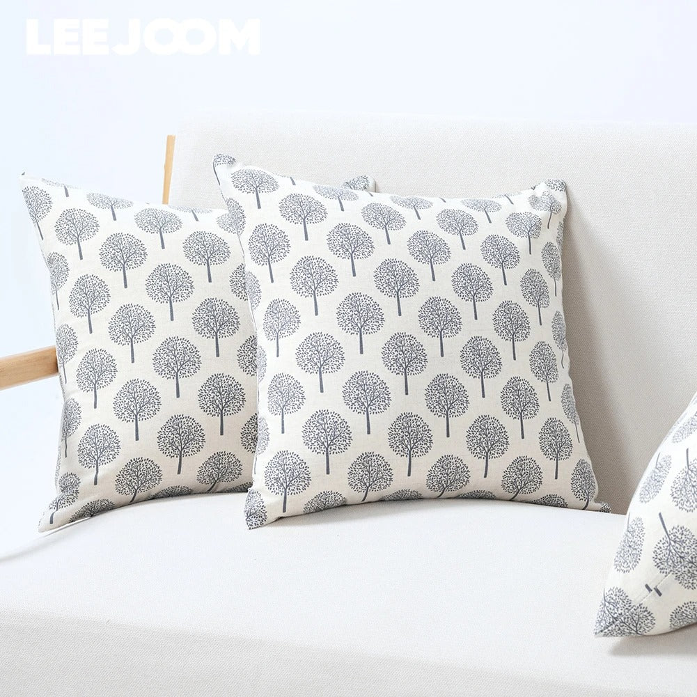 Seraphine - Housse de Coussin en Lin Imprimé