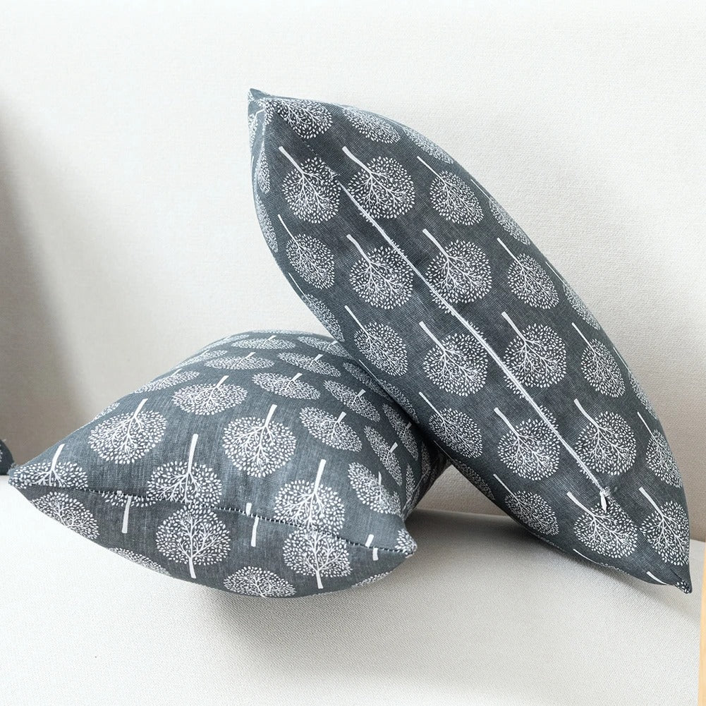 Seraphine - Housse de Coussin en Lin Imprimé