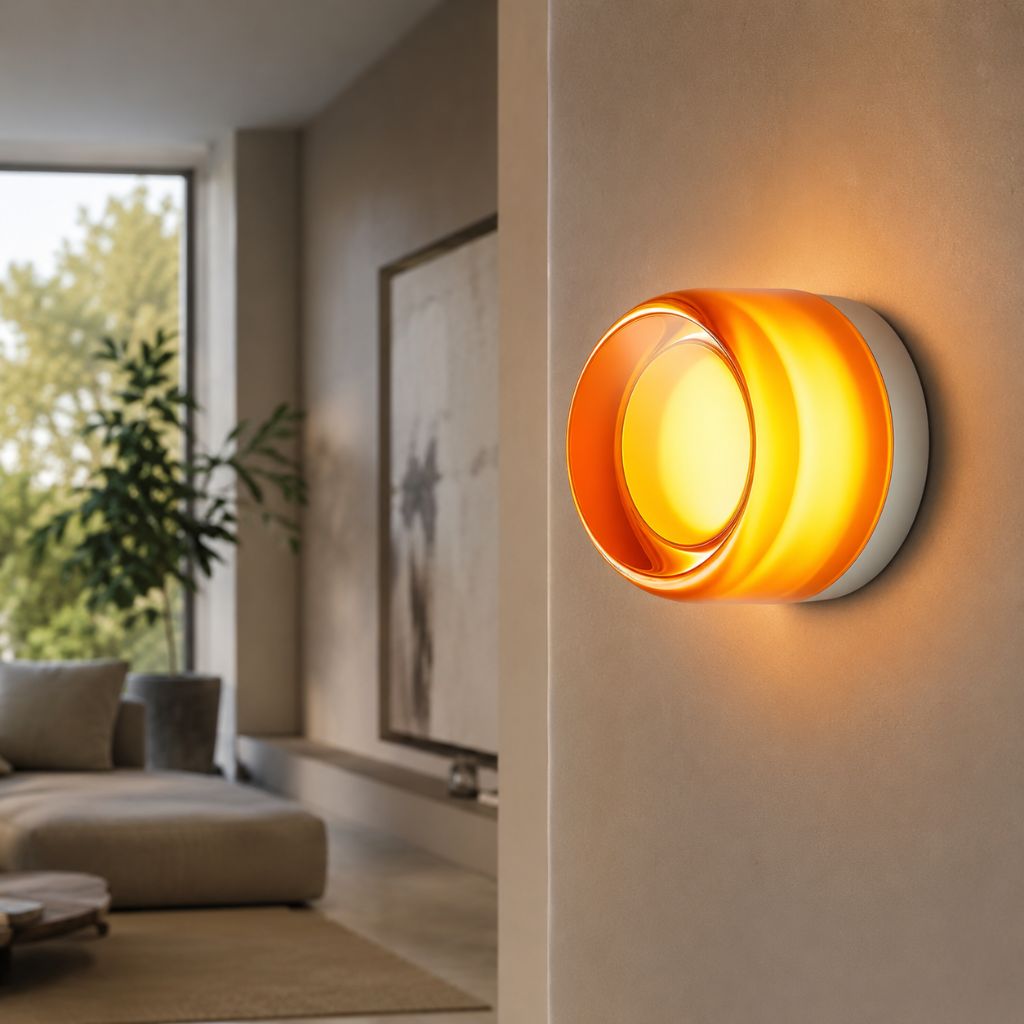 Applique LED murale en acrylique épais, effet gelée