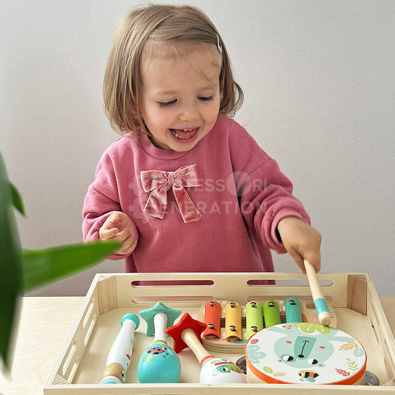 Wooden Music Set with 5 Instruments, from 2 Years