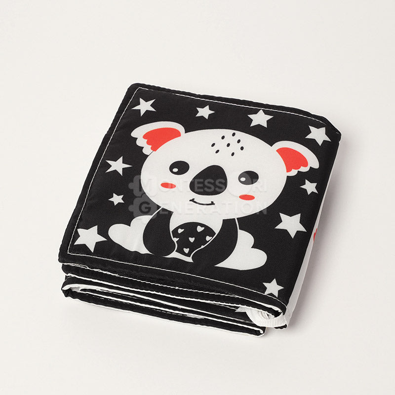 Livre contrasté noir et blanc pour nouveau-né