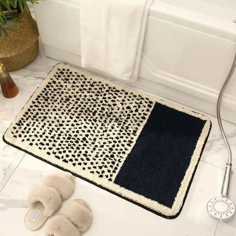Tapis de bain abstrait nordique antidérapant