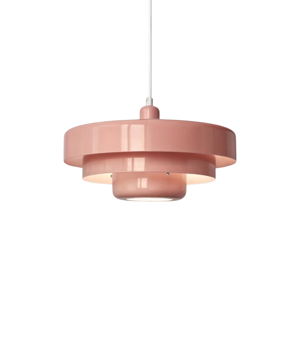 Suspension sculpturale étagée, lumière chaude