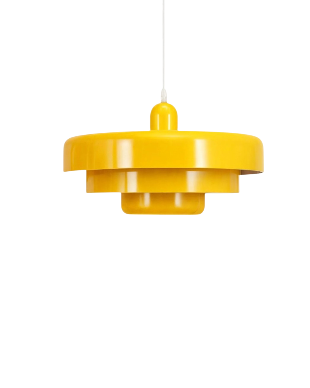 Suspension sculpturale étagée, lumière chaude