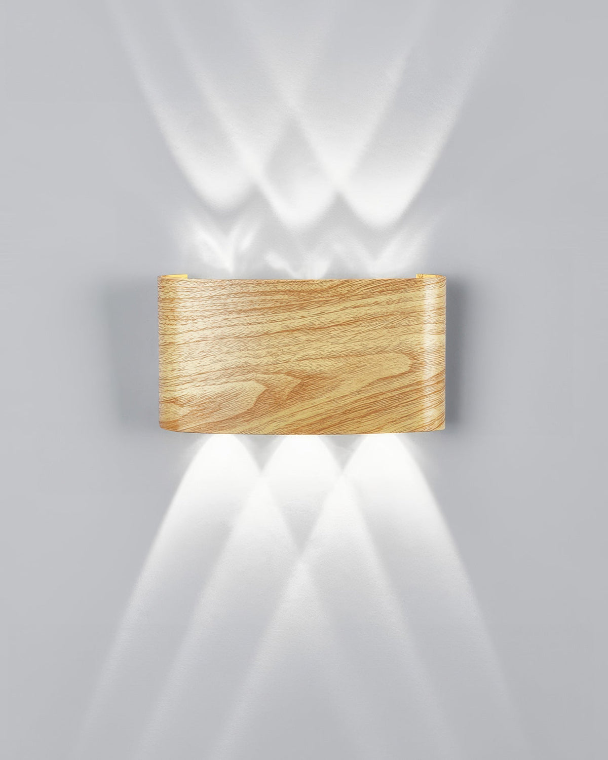 Wood-Effect Aluminium LED Wall Light, IP65