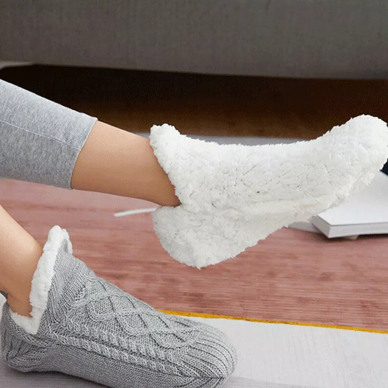 Chaussettes thermiques antiderapantes femme
