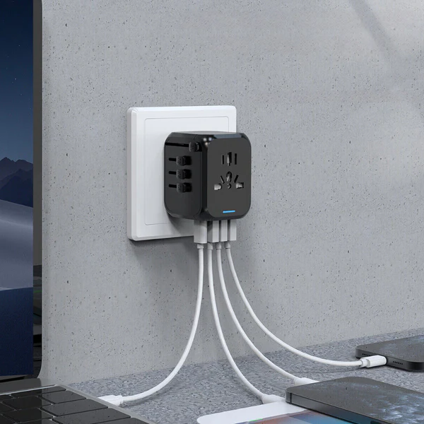 Adaptateur voyage universel multi-ports mondial