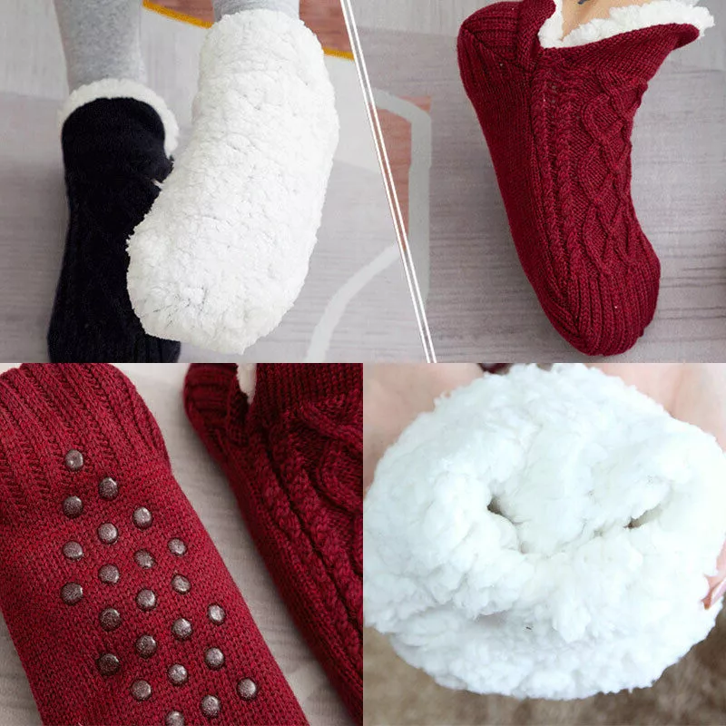 Chaussettes thermiques antiderapantes femme