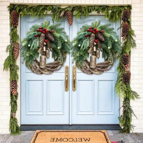 Rustic Bohemian Style Christmas Wreath