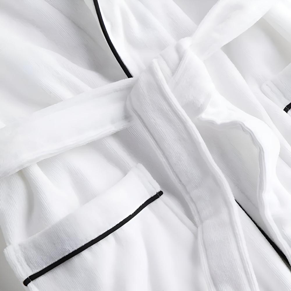Unisex Double Cotton Gauze Bathrobe, Short Sleeves