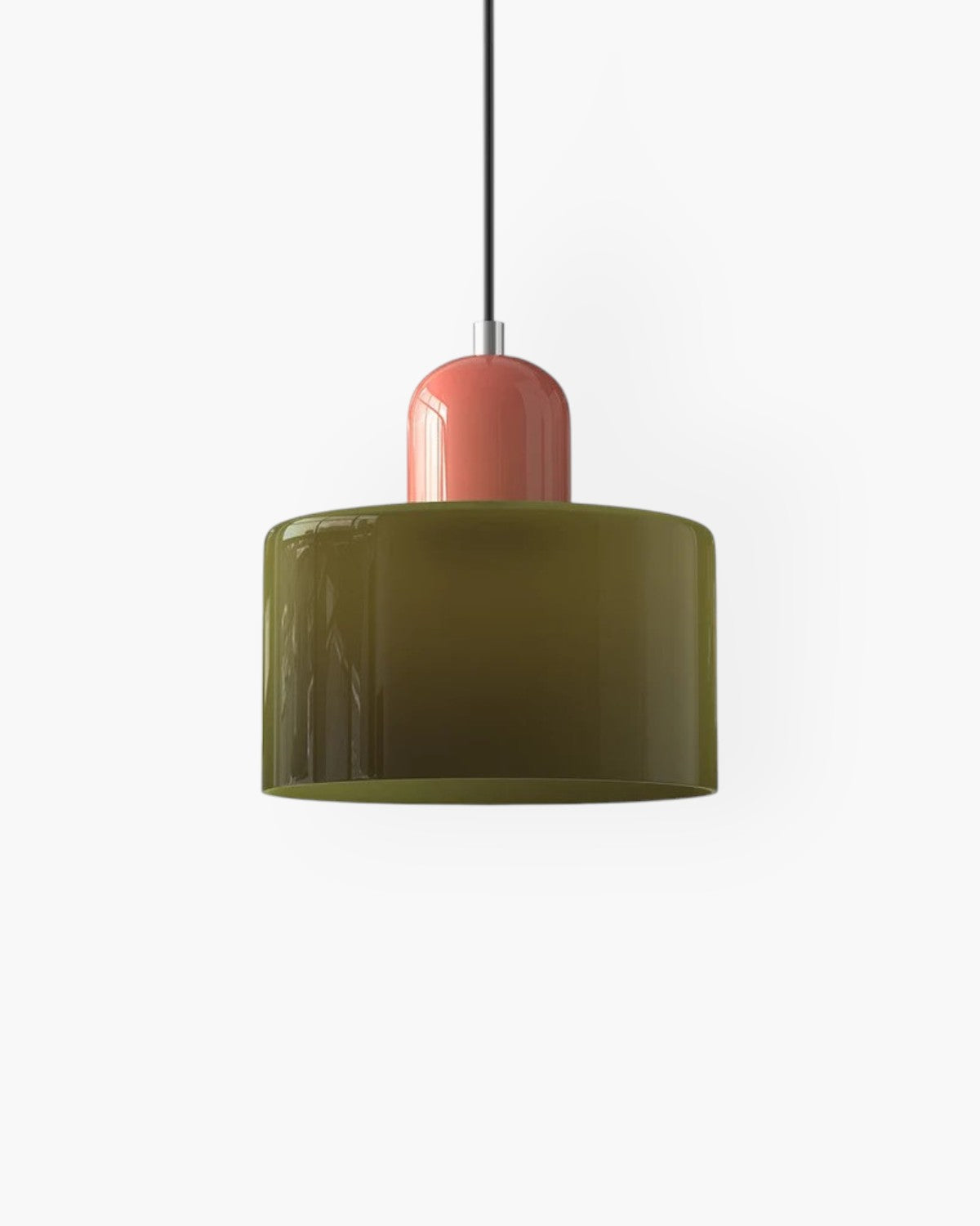 Petite suspension en verre coloré, 15 cm