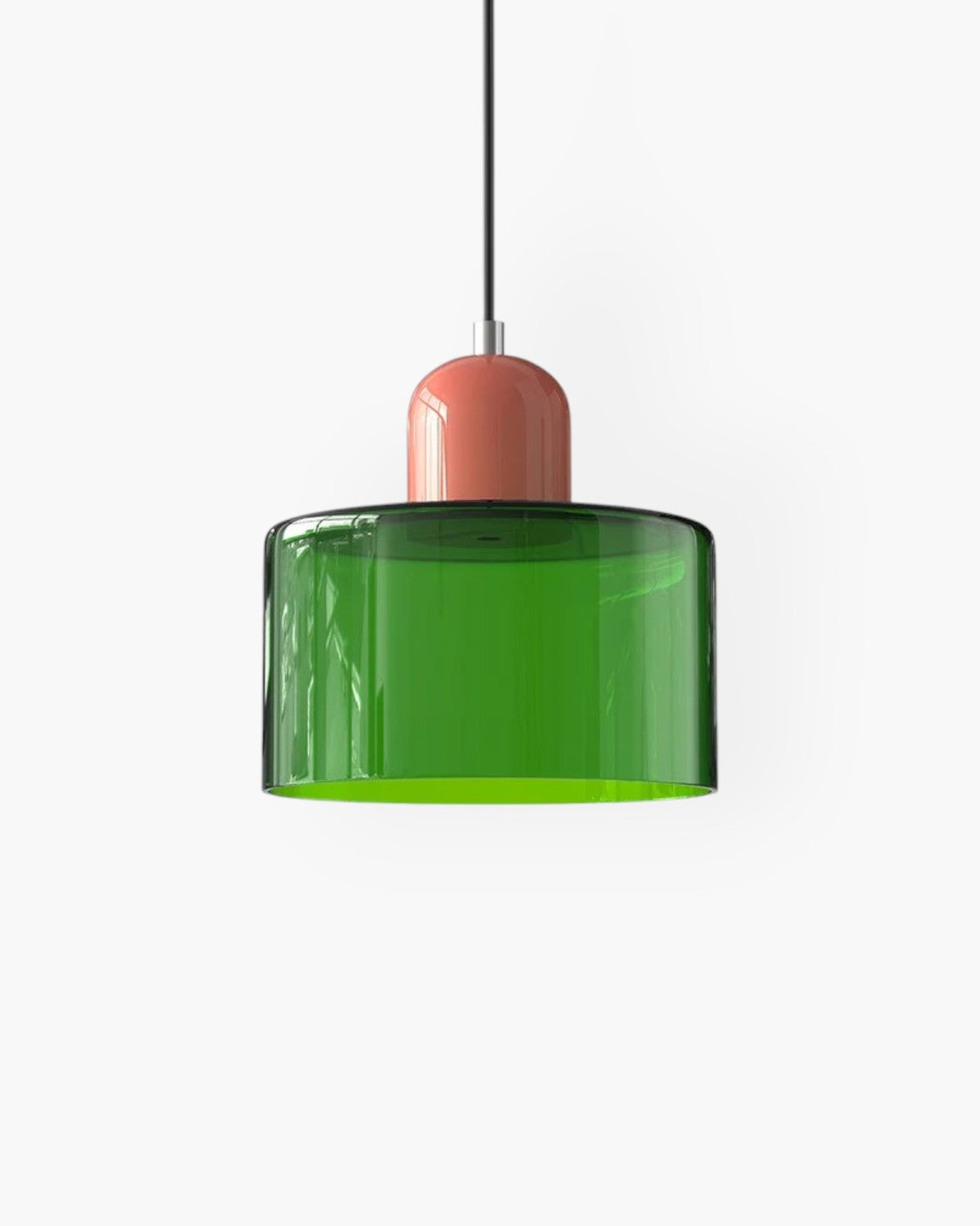 Petite suspension en verre coloré, 15 cm