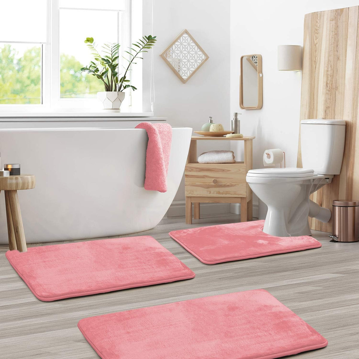 Set de 3 tapis de bain en mousse à mémoire