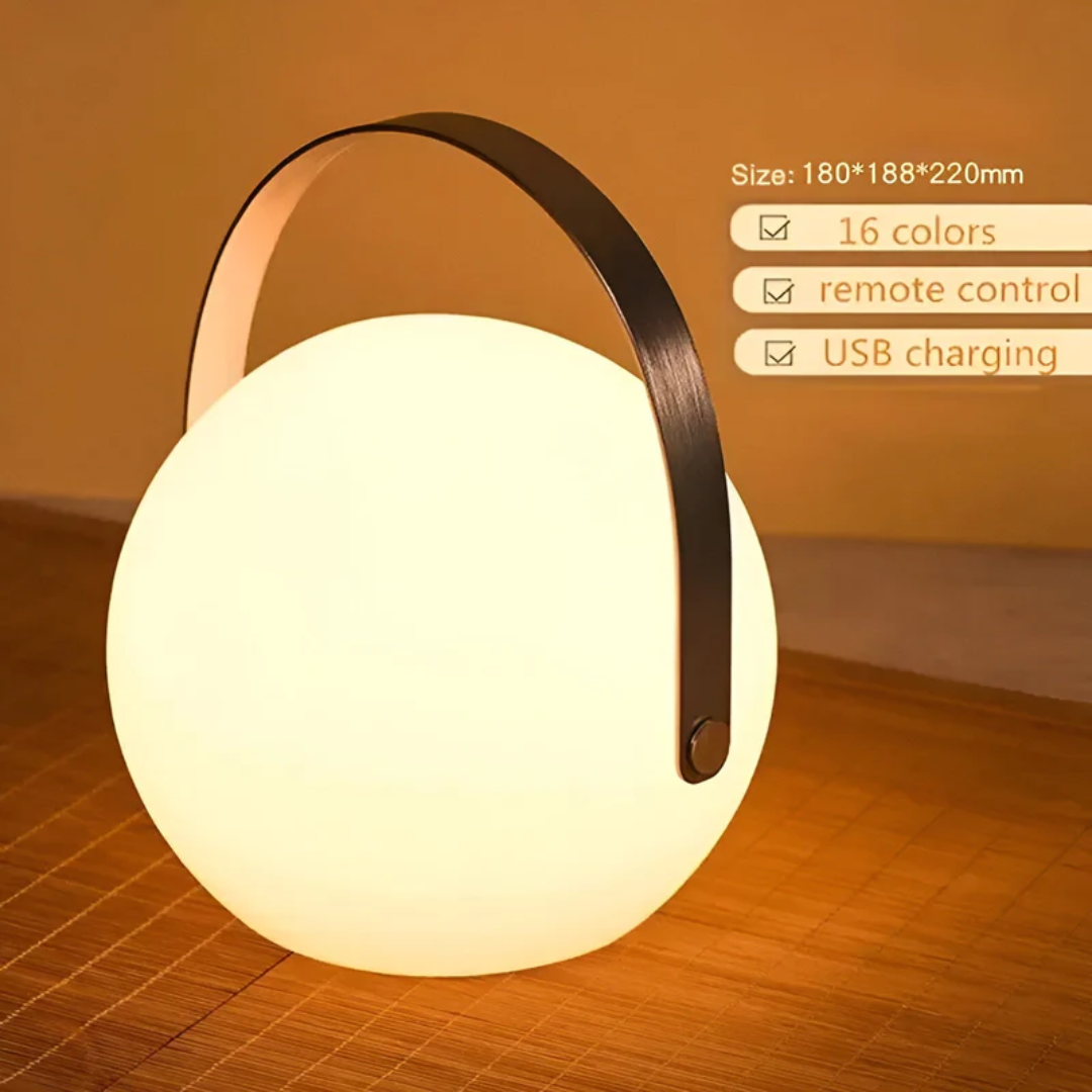 Lampe de table portable sans fil, 16 couleurs