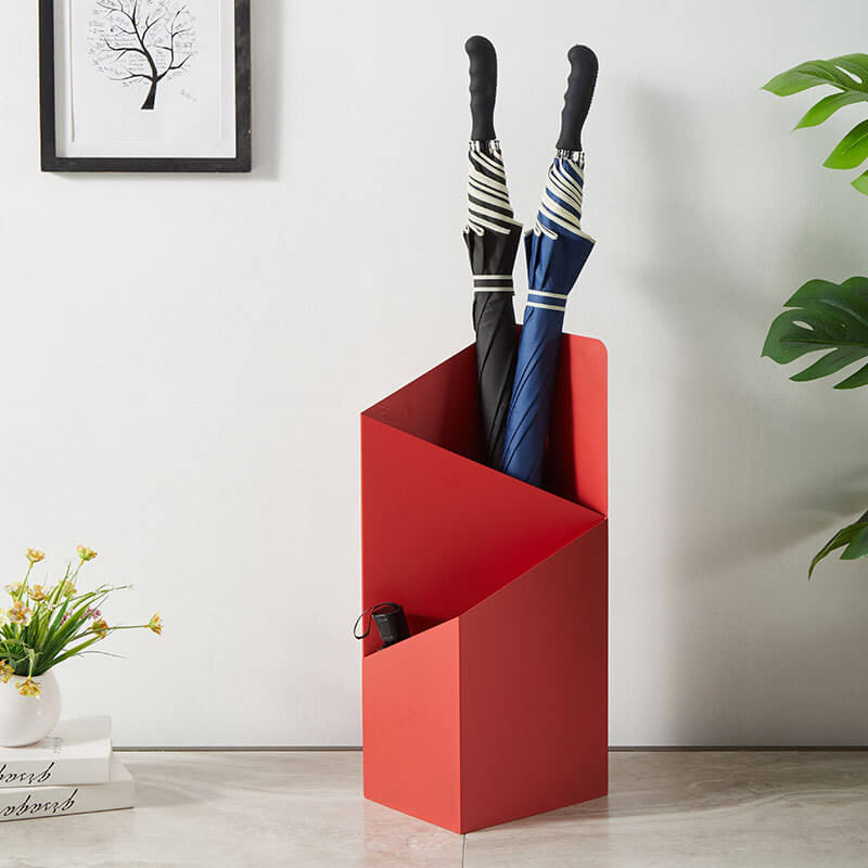 Porte-parapluie en métal, design scandinave géométrique