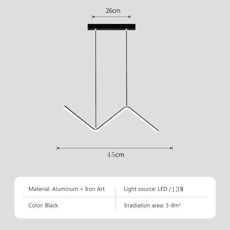 Suspension LED pour table à manger, 45 ou 90 cm
