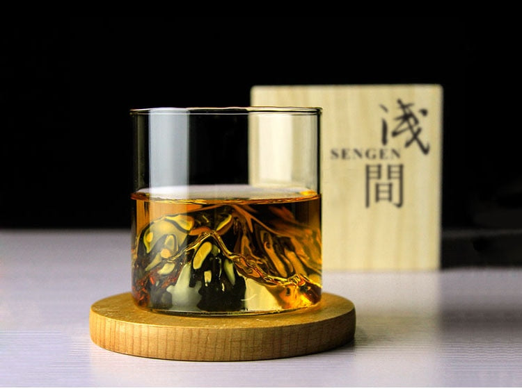 Verre à whisky en cristal, design japonais