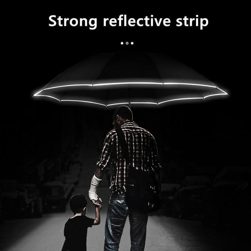Inverted Folding Umbrella with Push-Button Opening