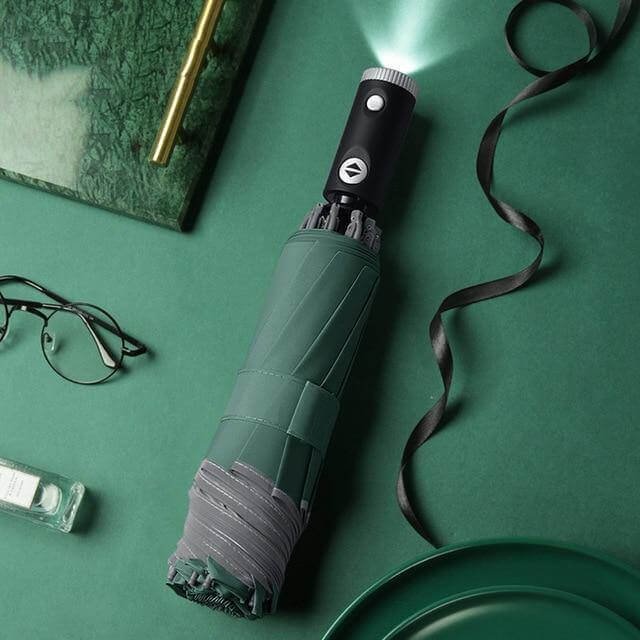 Inverted Folding Umbrella with Push-Button Opening