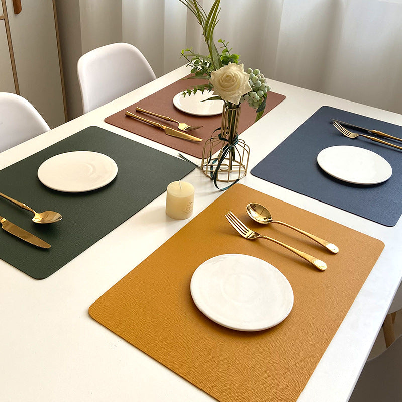Rectangle Waterproof Faux Leather Placemat