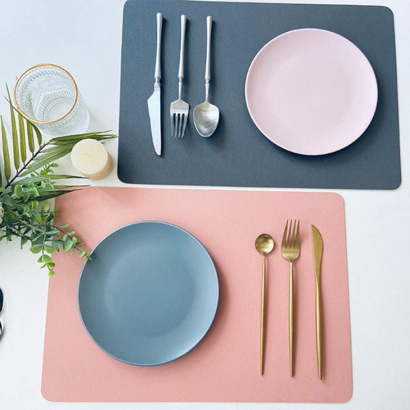 Rectangle Waterproof Faux Leather Placemat