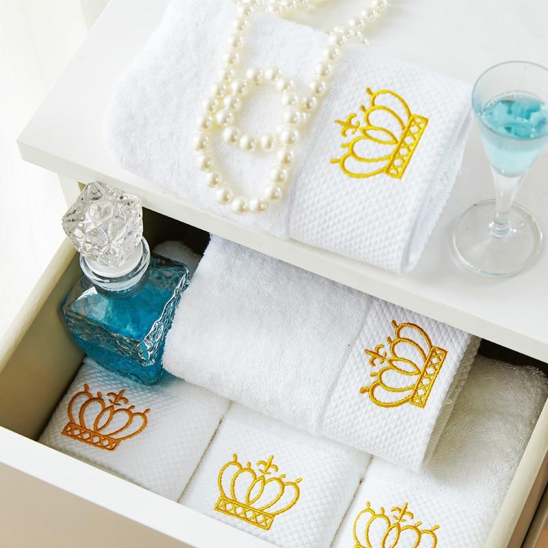 Egyptian Cotton Bath Towel with Embroidered Crown