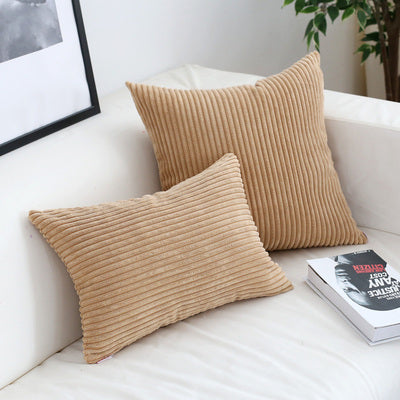 Housse de coussin en velours côtelé, 26 couleurs