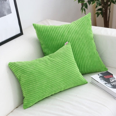 Housse de coussin en velours côtelé, 26 couleurs