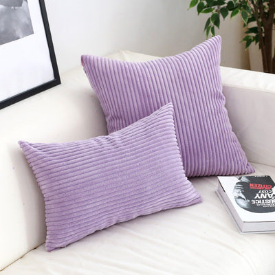 Housse de coussin en velours côtelé, 26 couleurs