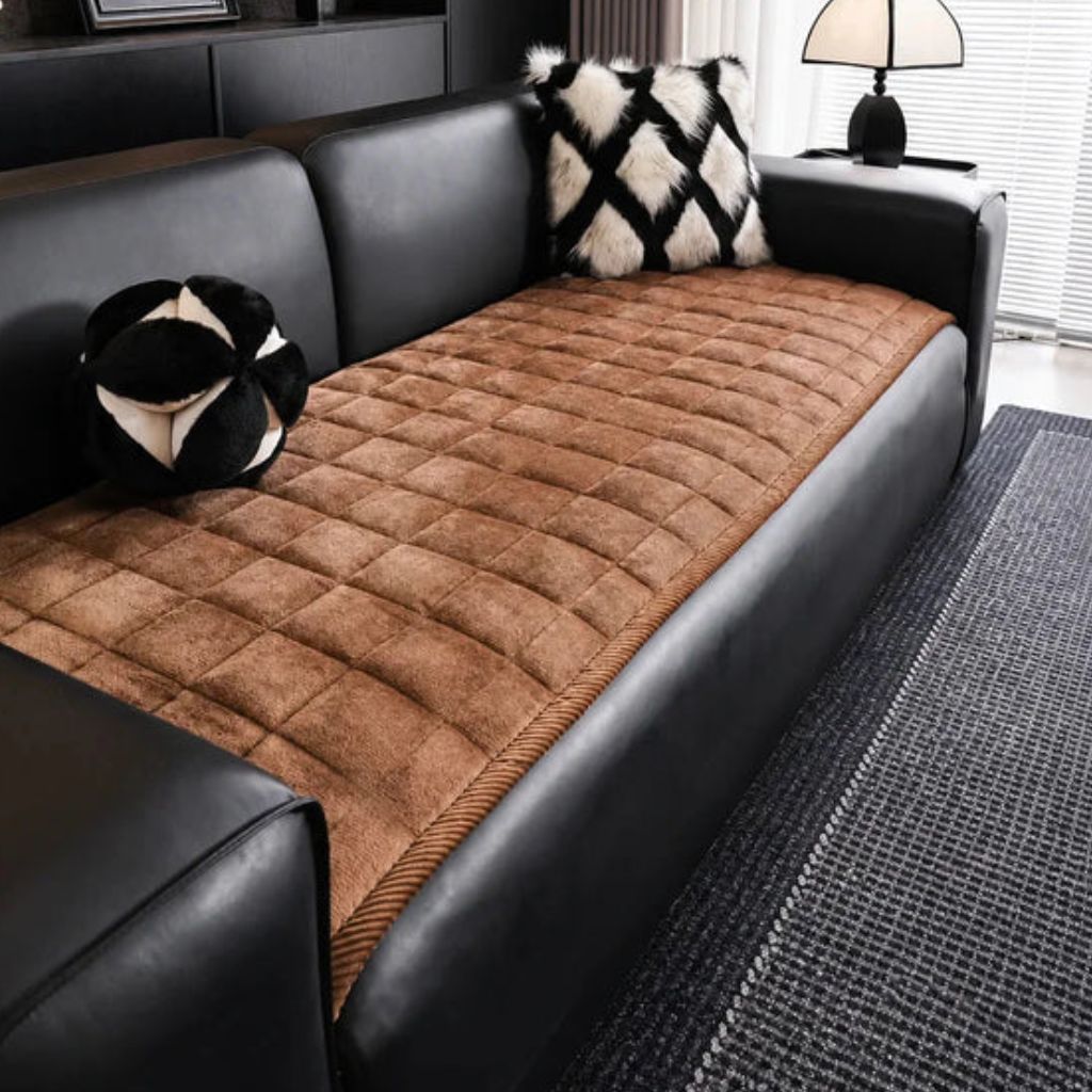 Housse de canapé matelassée antidérapante en microfibre