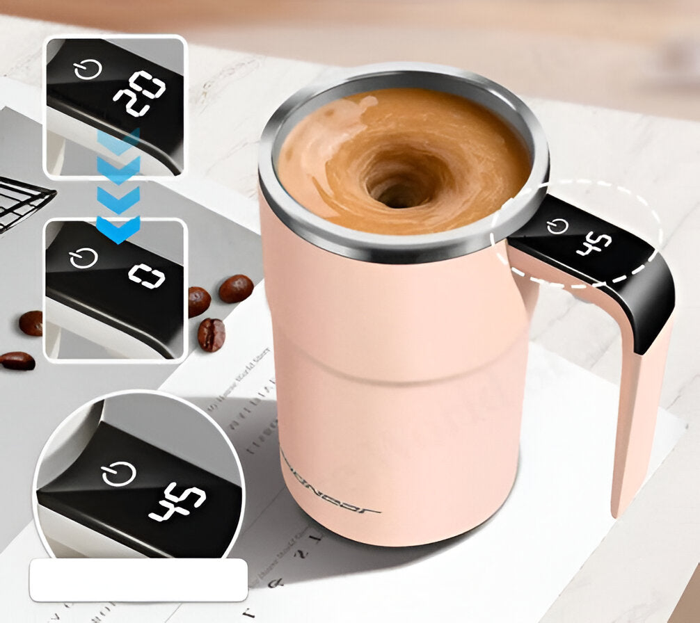 Mug rechargeable avec agitateur intégré