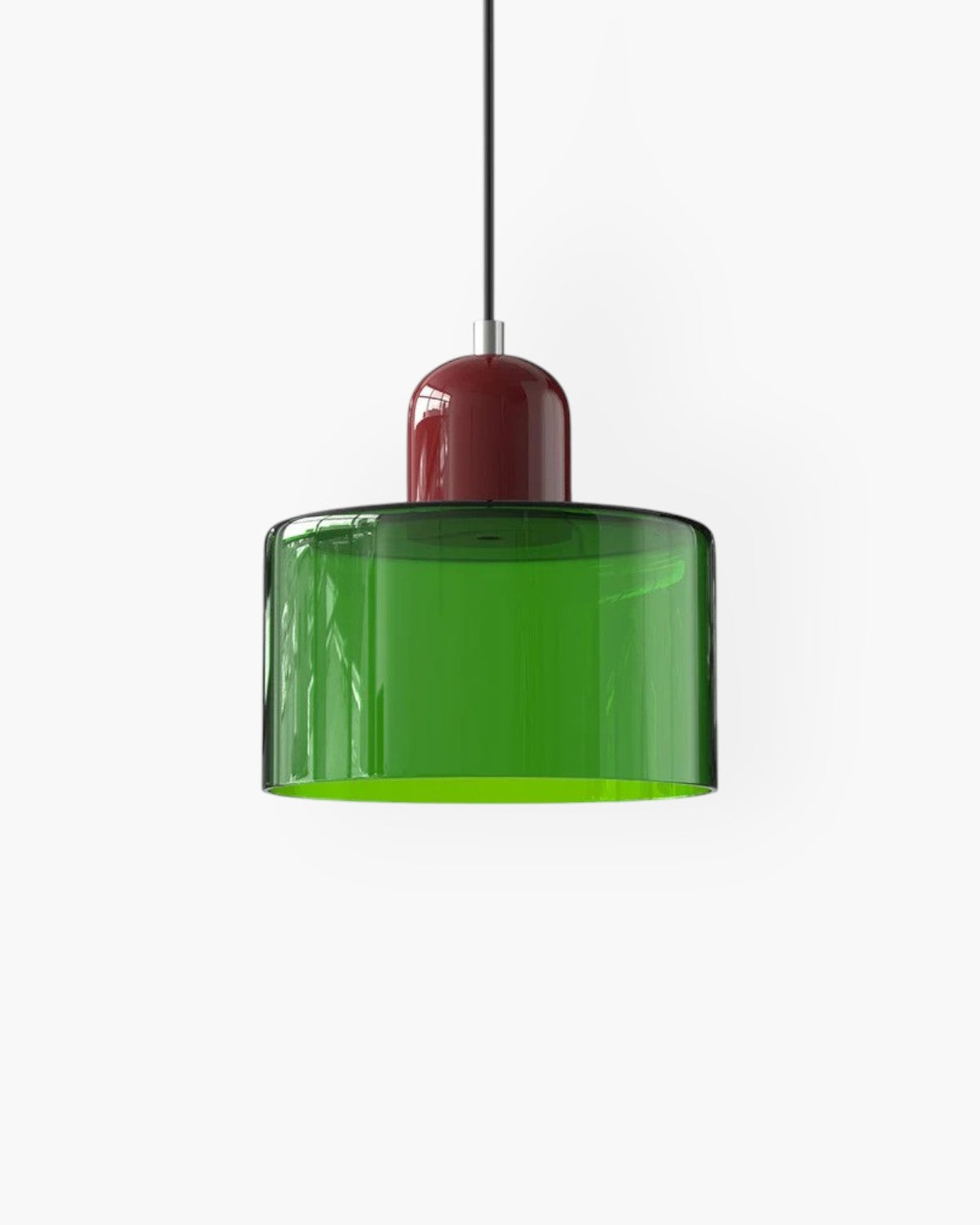Petite suspension en verre coloré, 15 cm