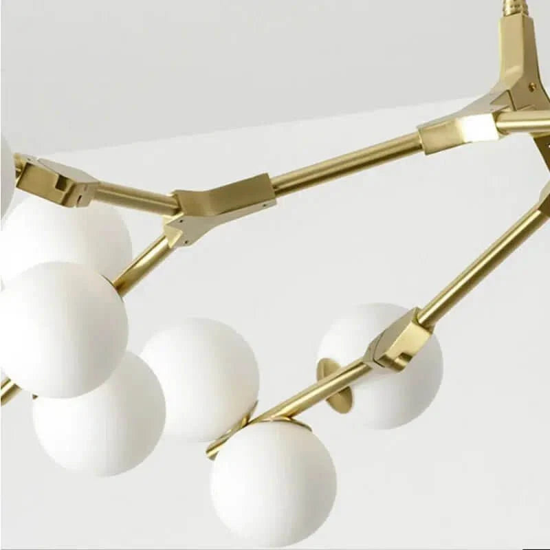 Frosted Glass Globe Chandelier, 12 to 24 Lights