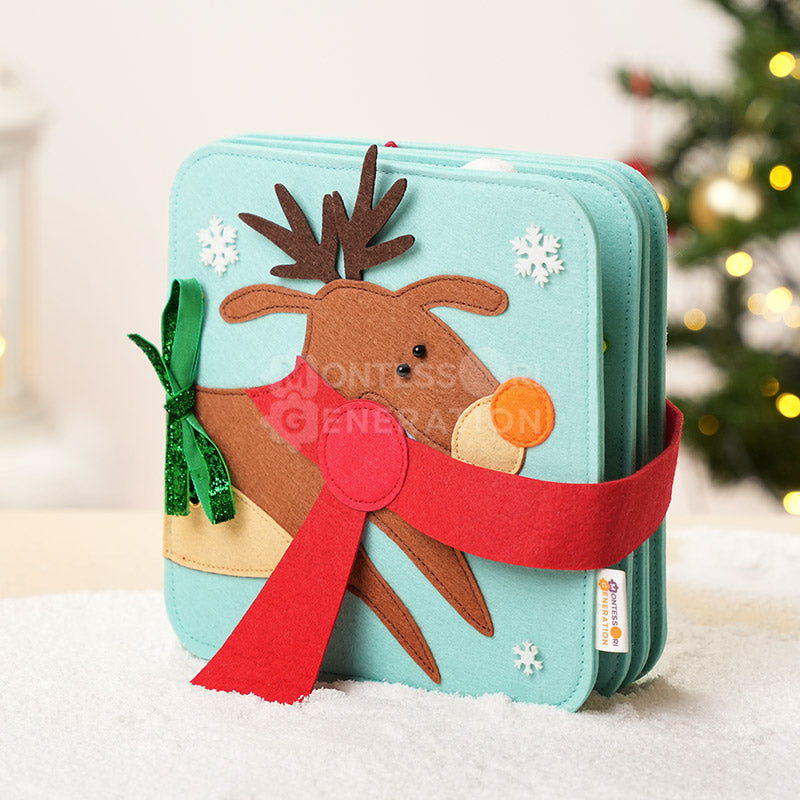 Christmas Reindeer Felt Activity Book, Ages 3+