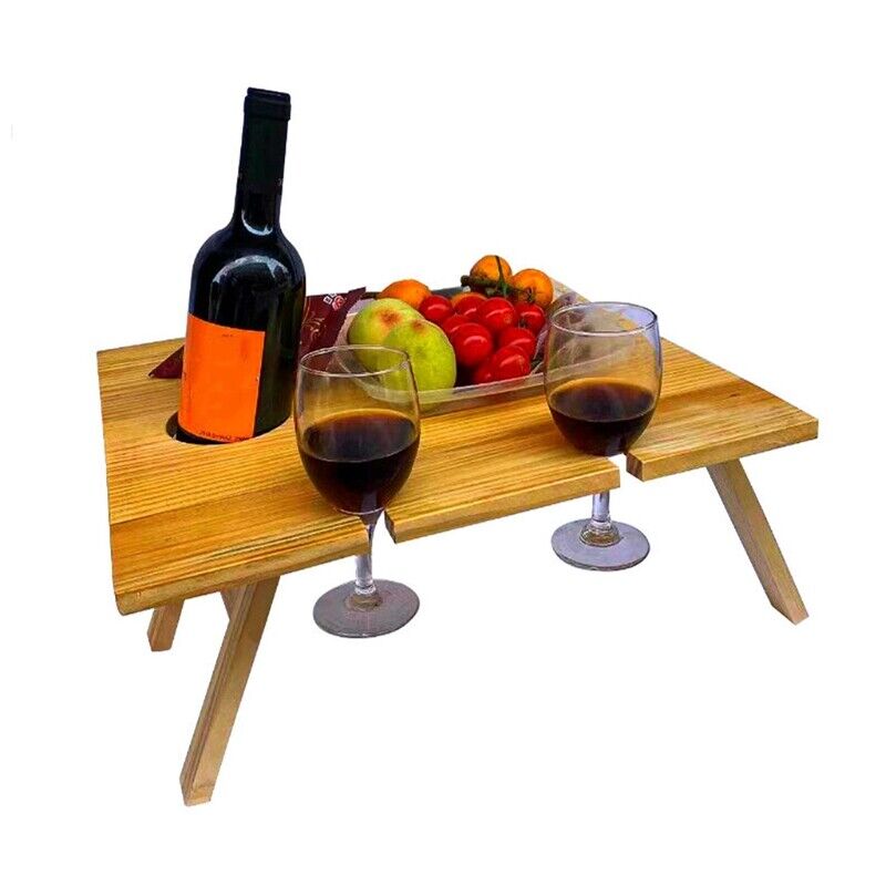 Casier à Vin en Bois Pliant et Portable