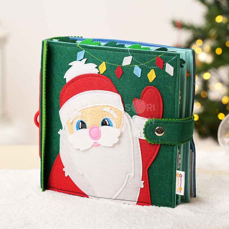 Livre d'activités du Père Noël en feutrine, dès 3 ans
