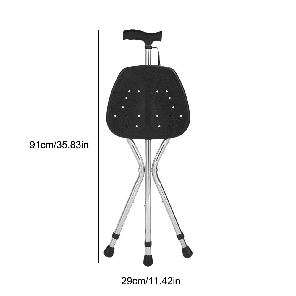 Ledvest Canne de Marche Pliable avec Siège Intégré