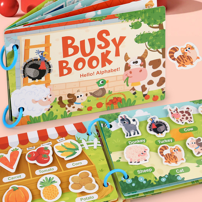 Livre d'activités pour tout-petit, 4 thèmes