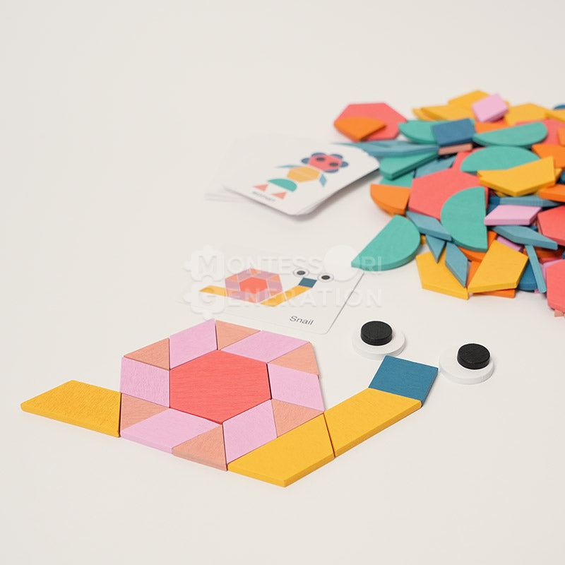 Puzzle de formes en bois, 180 pièces, dès 3 ans