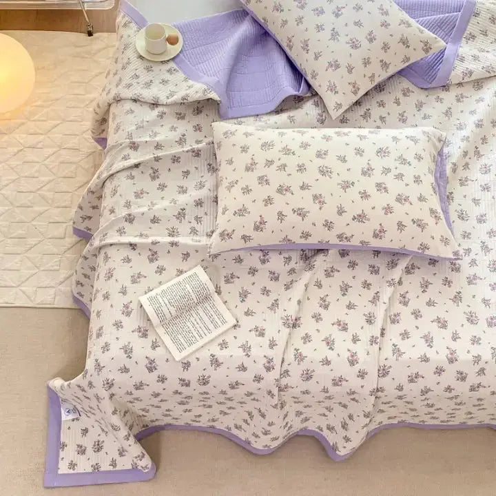 Floral Microfibre Bedding Set, 3 Pieces
