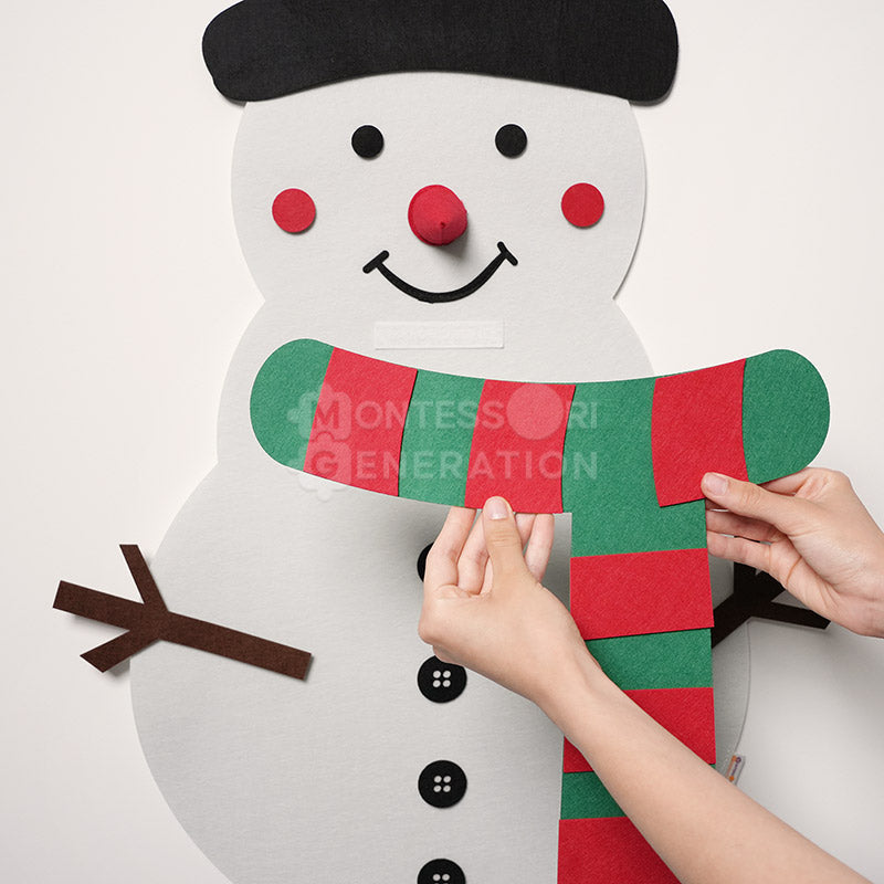 Felt Wall Snowman with 19 Accessories, Ages 1+