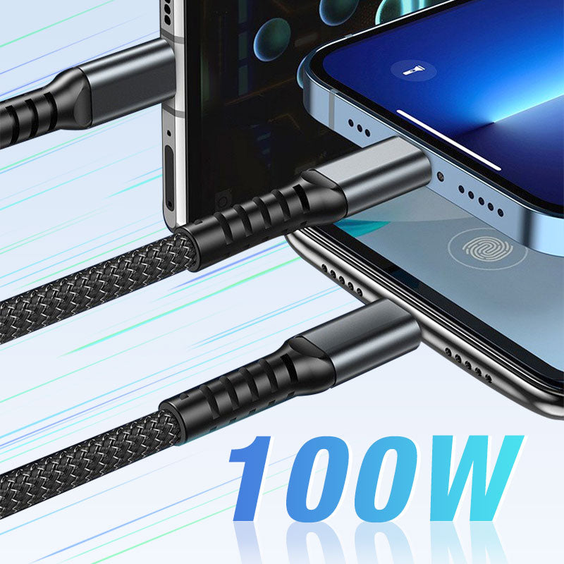 3-in-1 Transparent Light-Up Charging Cable, 1.2 m