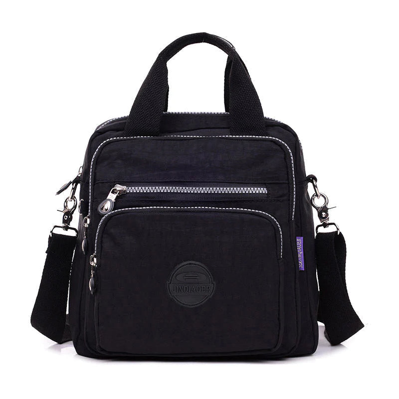 Sac à bandoulière décontracté en nylon, zippé