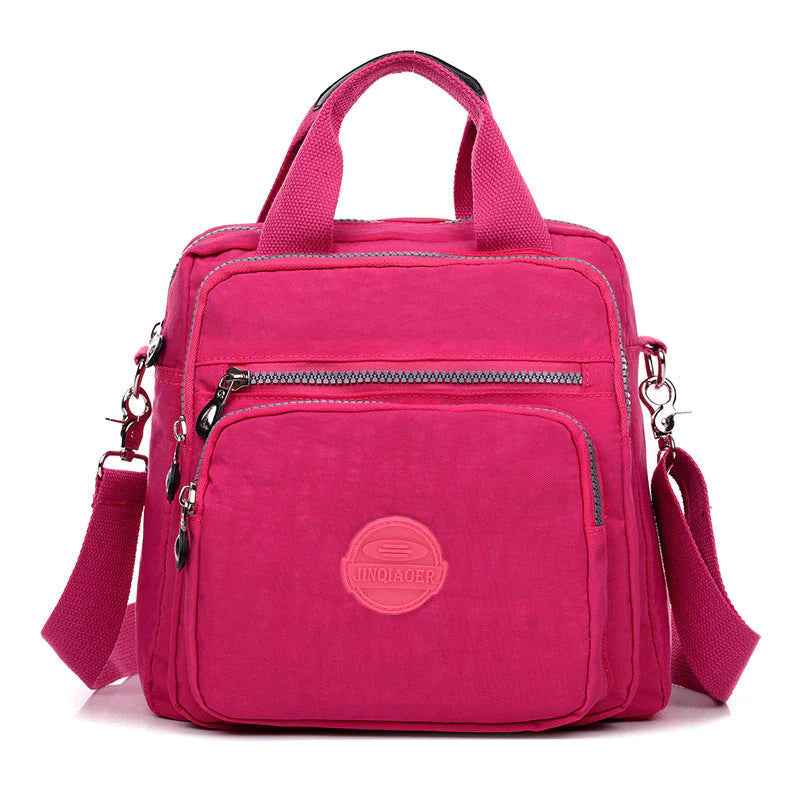 Sac à bandoulière décontracté en nylon, zippé